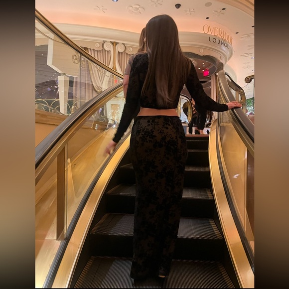 Black Sheer Two-Piece Set - Picture 3 of 5